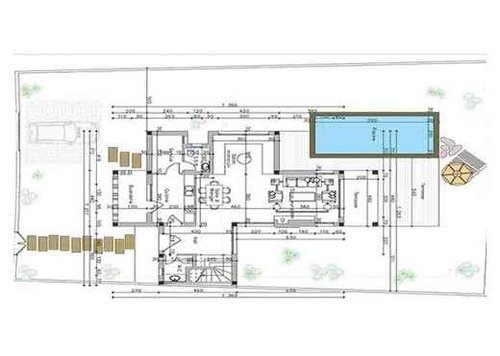 Terrain pour villa bout en bande de 393 m²