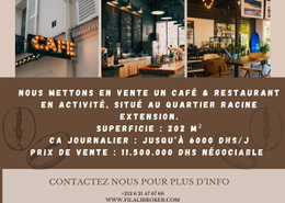 Restaurant - 2 bathrooms for vendre in Racine extension - Casablanca