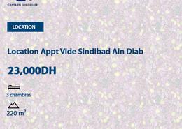 شقة - 3 غرف نوم for louer in عين الذئاب - الدار البيضاء شقة - 3 غرف نوم for louer in عين الذئاب - الدار البيضاء
