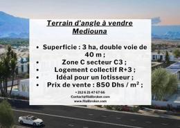 Terrain d'angle Mediouna pour lotissement